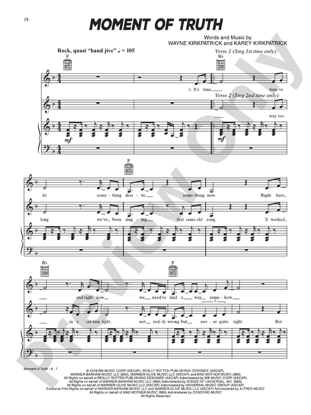 Moment of Truth (from Smallfoot) - PVG (Digital Download)