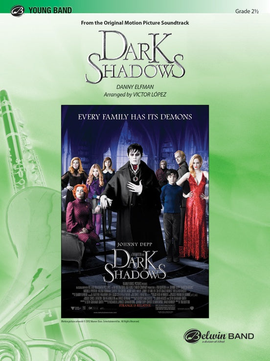 Dark Shadows (from the Original Motion Picture Soundtrack) - Concert Band Conductor Score & Parts (Digital Download)