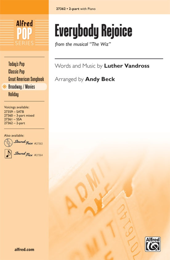 Everybody Rejoice (from The Wiz) – 2-Part Choral Octavo (Digital Download)