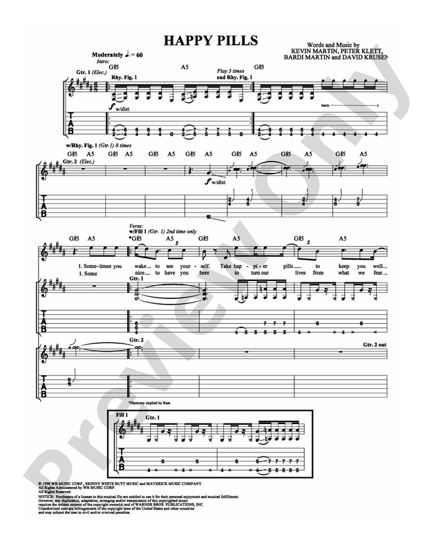 Happy Pills - Guitar TAB (Digital Download)