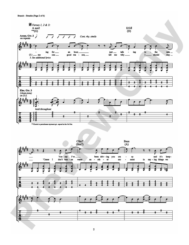 Breathe - Guitar TAB (Digital Download)
