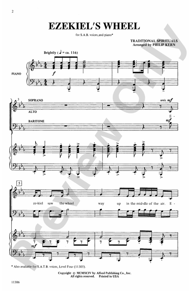 Ezekiel's Wheel – SAB Choral Octavo (Digital Download)