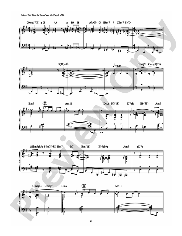 This Time the Dream's on Me - Piano (Digital Download)