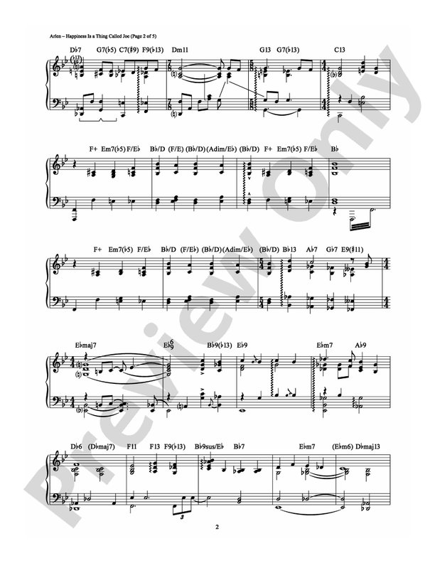 Happiness is a Thing Called Joe - Piano (Digital Download)