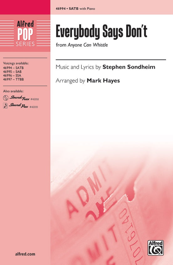 Everybody Says Don't – SATB Choral Octavo (Digital Download)