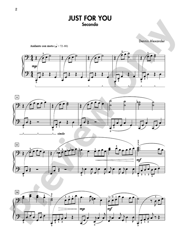 Just for Two, Book 3 - 1 Piano, 4 Hands (Digital Download)