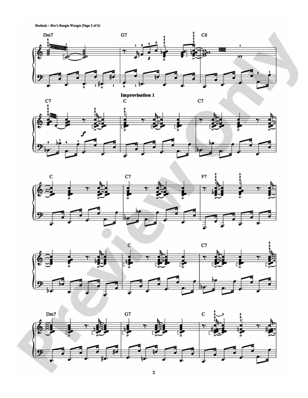 Bru's Boogie Woogie - Piano (Digital Download)