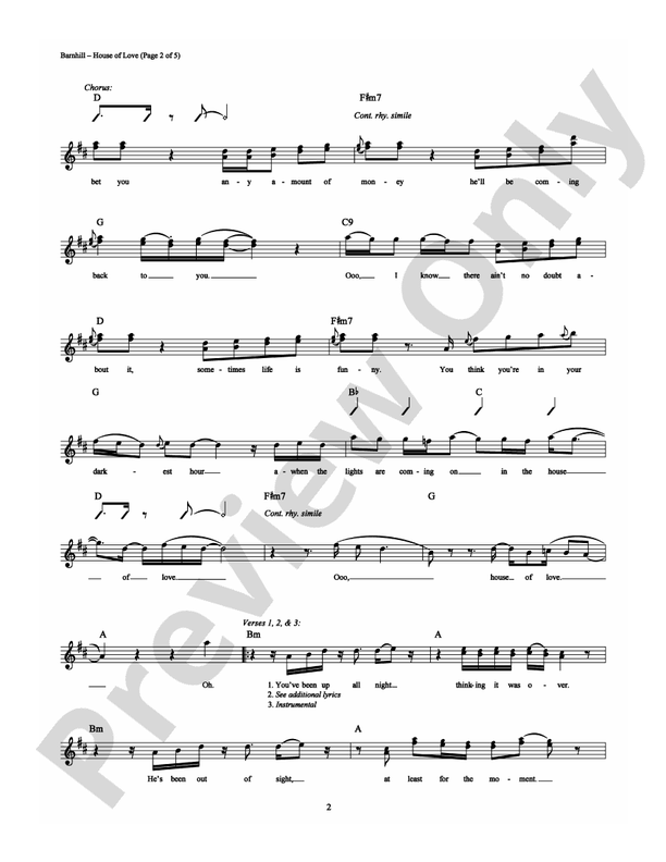 House of Love - Guitar TAB (Digital Download)