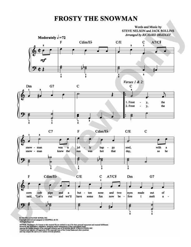 Frosty the Snowman - DSM-PS-0007767 - Easy Piano (Digital Download)