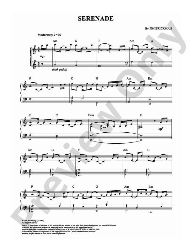 Serenade - Jim Brickman - DSM-PS-0001849 - Piano (Digital Download)
