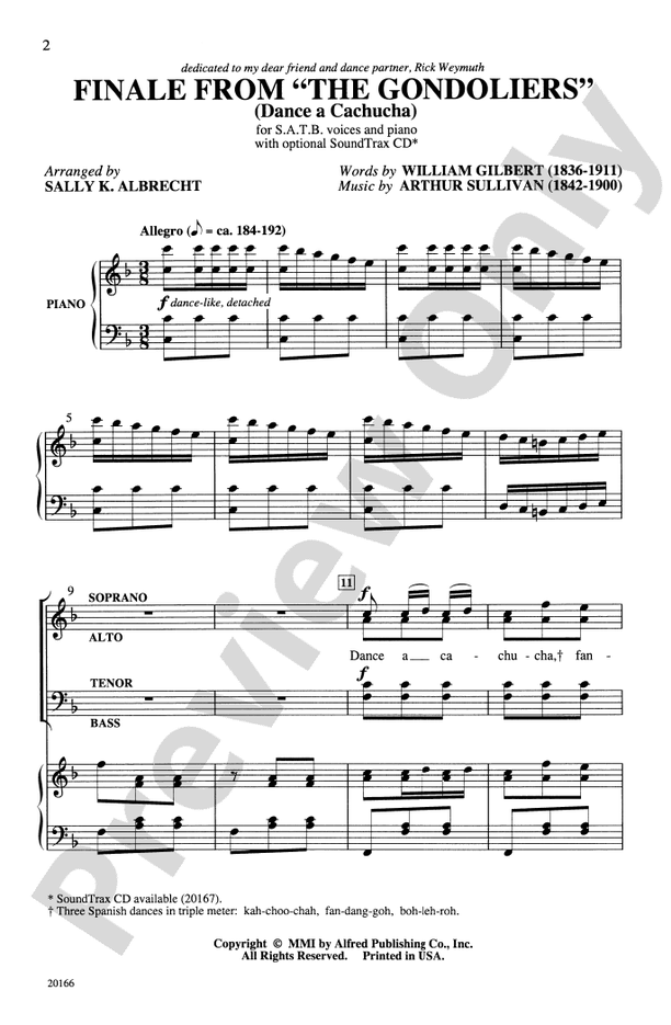 Finale from The Gondoliers – SATB Choral Octavo (Digital Download)