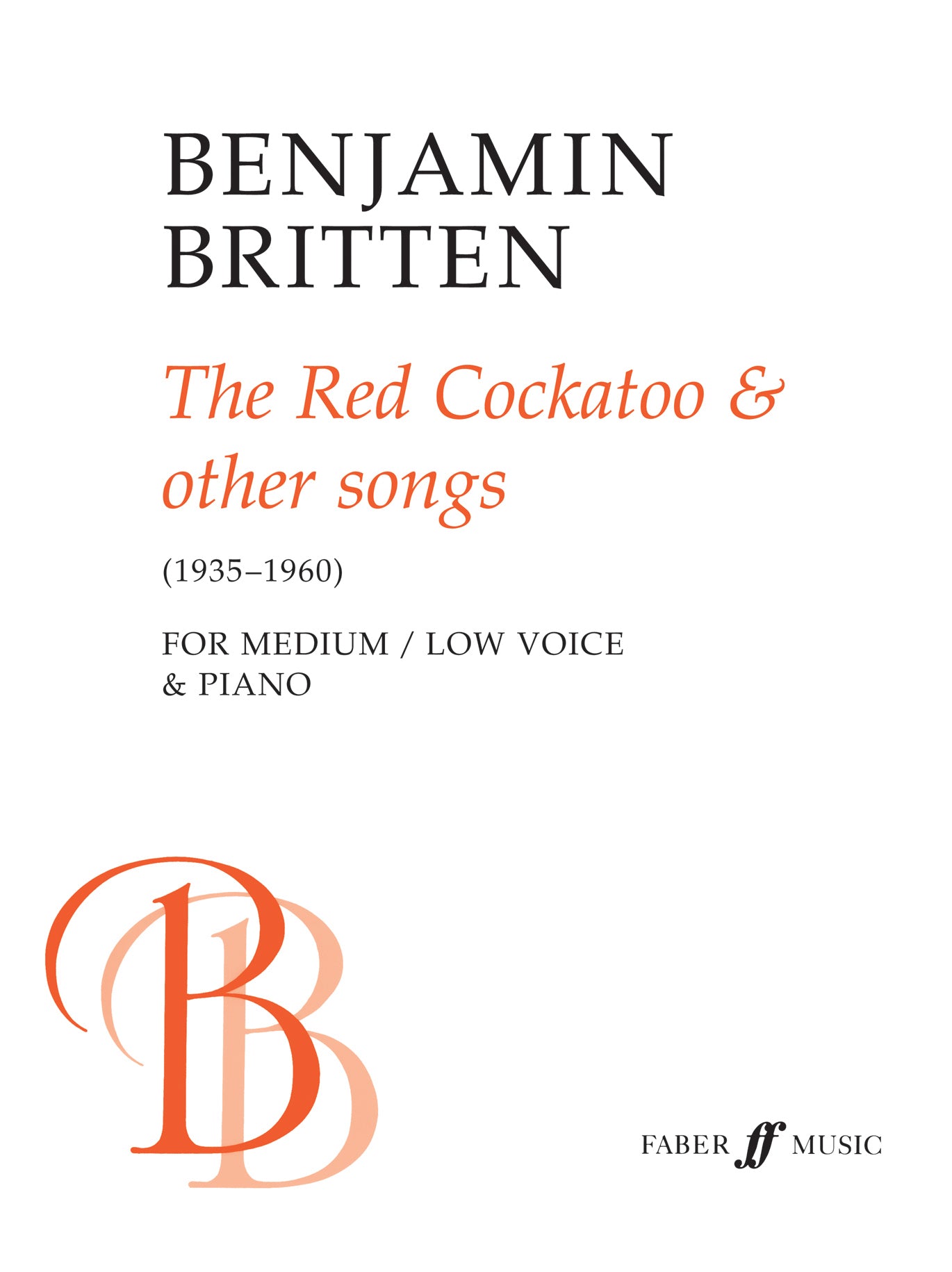 A Poison Tree (from 'The Red Cockatoo & Other Songs') - Low/Medium Voice/Piano (Digital Download)