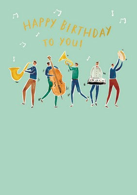 Greeting Card - Happy Birthday to You Band Teal
