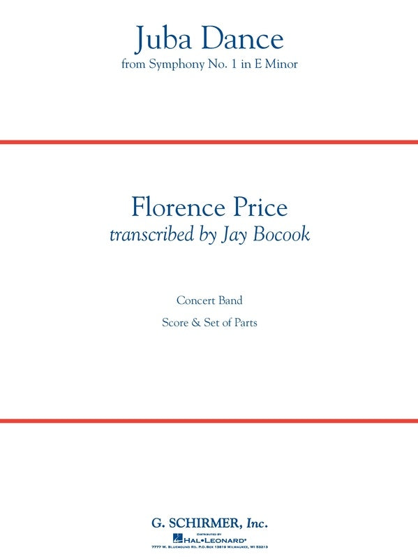 Price, F - Juba Dance from Symphony #1 in Emin - Concert Band Grade 4 Score/Parts arranged by Bocock Schirmer 50605200