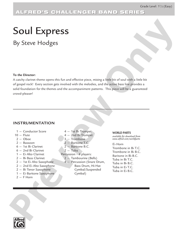 Soul Express - Concert Band Conductor Score & Parts (Digital Download)