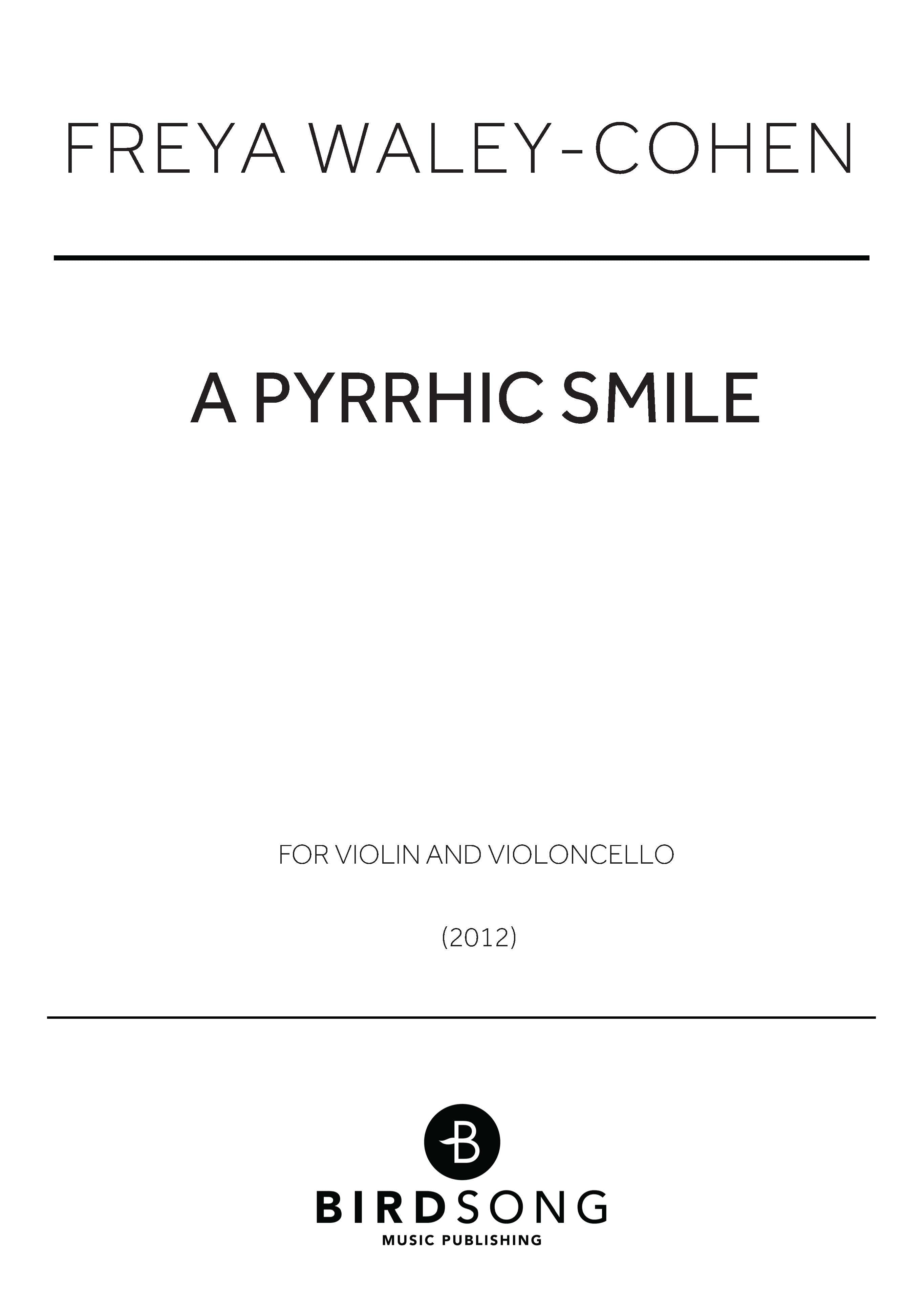 A Pyrrhic Smile - Violin, Cello Duet (Digital Download)