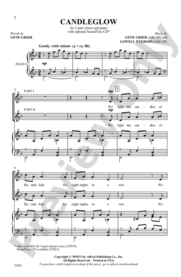 Candleglow – 2-Part Choral Octavo (Digital Download)