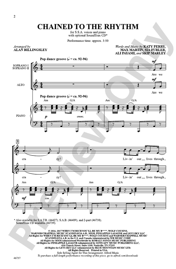 Chained to the Rhythm – SSA Choral Octavo (Digital Download)