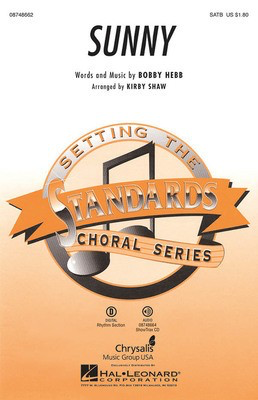 Sunny - Bobby Hebb - SATB Kirby Shaw Hal Leonard Choral Score Octavo