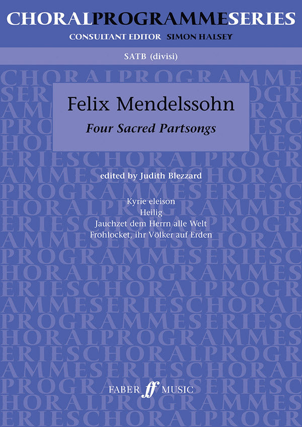 FOUR SACRED PARTSONGS (SATB DIVISI) USE F51363 - BLEZZARD Faber 0571513638