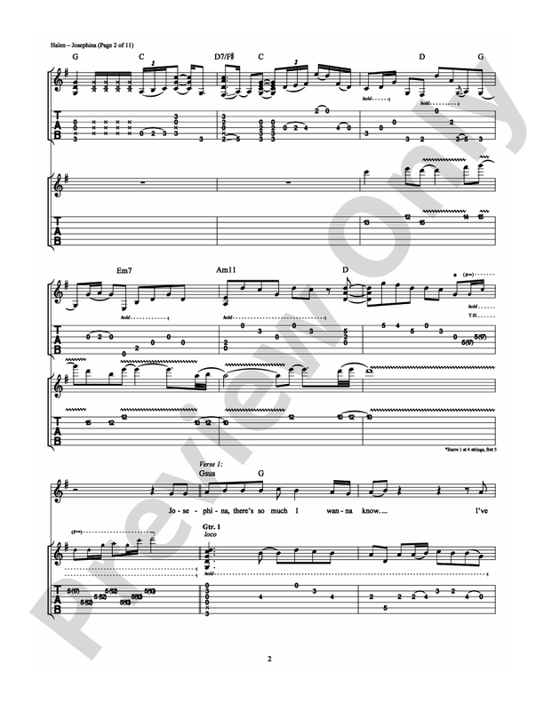 Josephina - Guitar TAB (Digital Download)