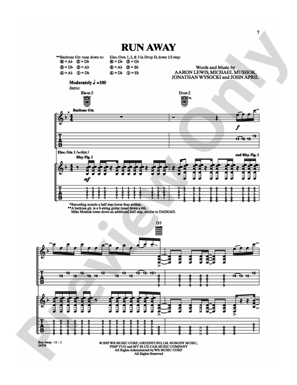 Run Away - Guitar TAB (Digital Download)