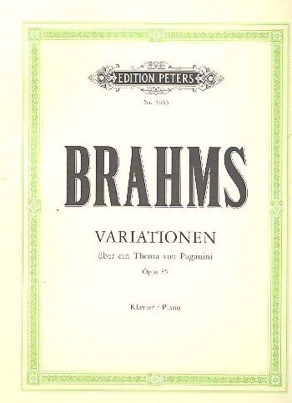 Brahms - Variations on a Theme Of Paganini Op35 Complete - Piano Solo - Peters