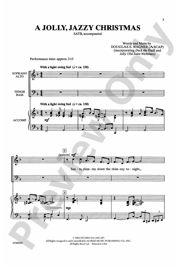 A Jolly, Jazzy Christmas - SATB Choral Octavo (Digital Download)