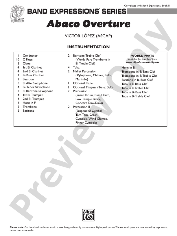 Abaco Overture - Concert Band Conductor Score & Parts (Digital Download)