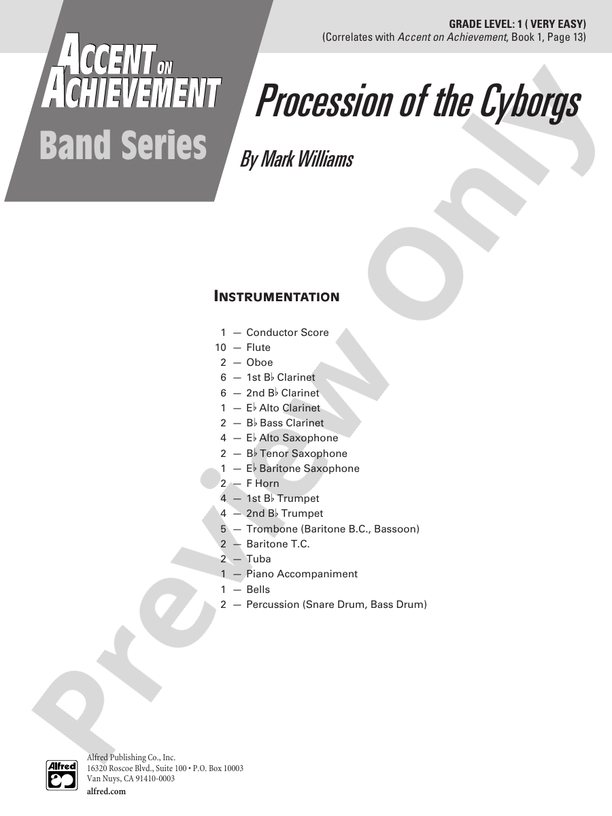 Procession of the Cyborgs - Concert Band Conductor Score & Parts (Digital Download)