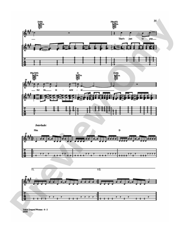Token Trapped Woman - Guitar TAB (Digital Download)