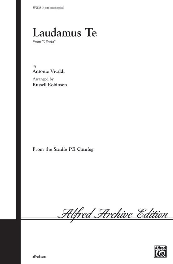 Laudamus Te (from Gloria) - Arr. Russell Robinson – 2-Part Choral Octavo (Digital Download)