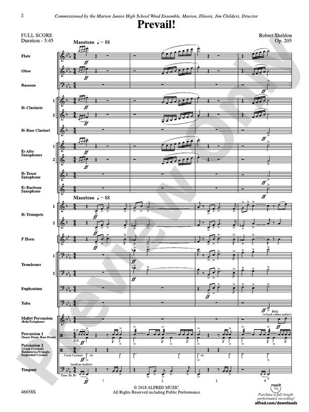 Prevail! - Concert Band Conductor Score & Parts (Digital Download)