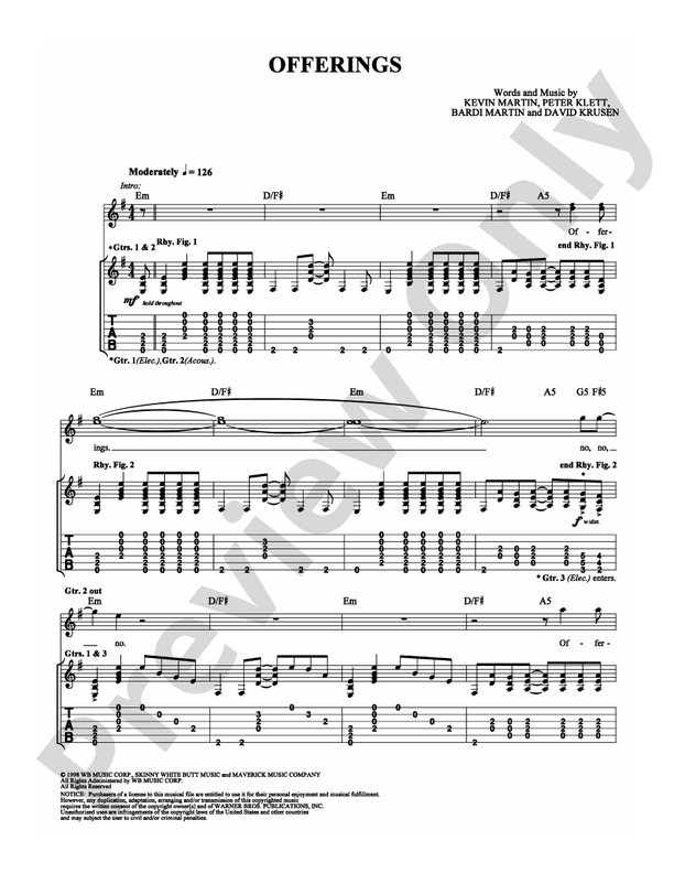 Offerings - Guitar TAB (Digital Download)