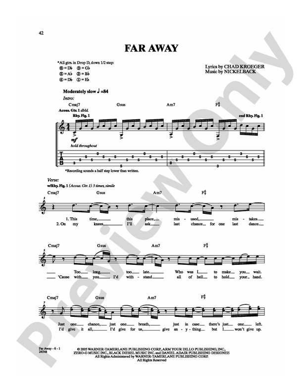 Far Away - Guitar TAB (Digital Download)