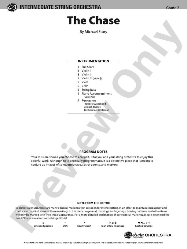 The Chase – String Orchestra Conductor Score & Parts (Digital Download)