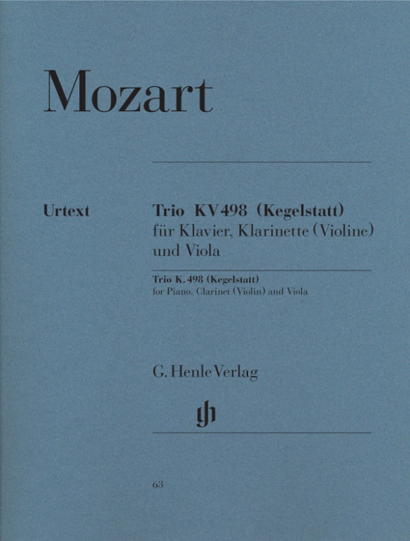 Trio in E flat major K 498 Clarinet/Viola/Piano