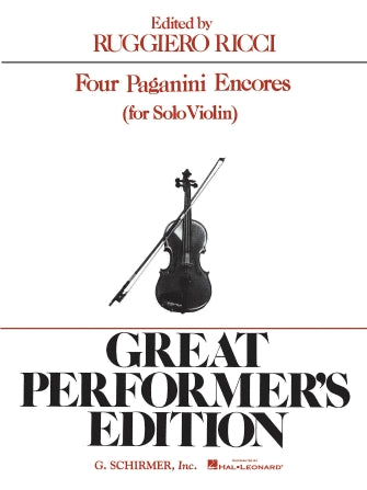 Paganini - 4 Paganini Encores - Violin Solo edited by Ricci Schirmer 50334800