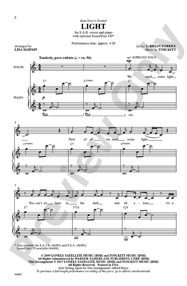Light – SAB Choral Octavo (Digital Download)