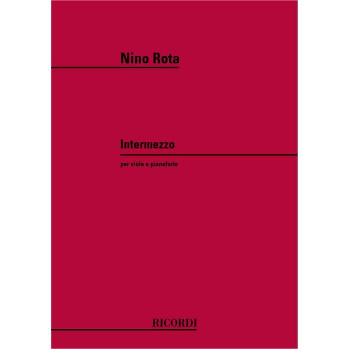 Rota - Intermezzo - Viola/Piano Accompaniment Ricordi NR13341100