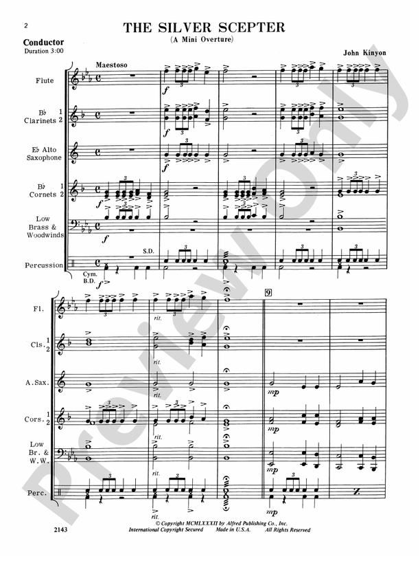 The Silver Scepter - Concert Band Conductor Score & Parts (Digital Download)
