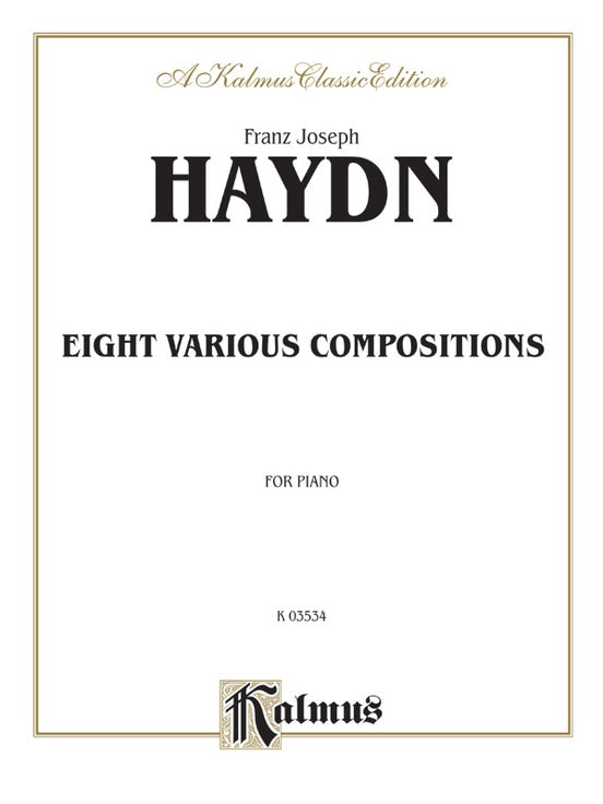Haydn - Eight Various Compositions - Piano Solo (Digital Download)
