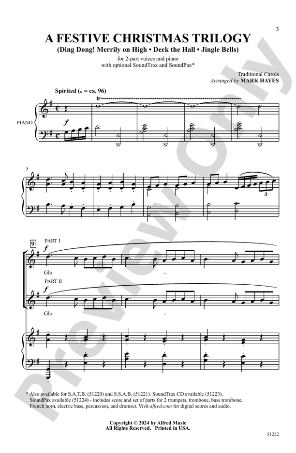 A Festive Christmas Trilogy - 2 Part Treble Choral Octavo (Digital Download)