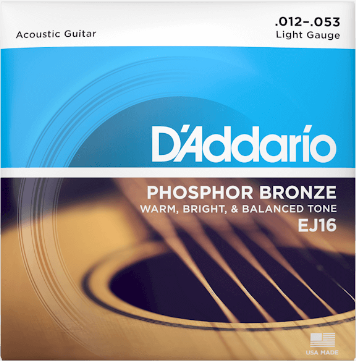 D'Addario Phosphor Bronze Acoustic Guitar, Set, 12-53 Light EJ16
