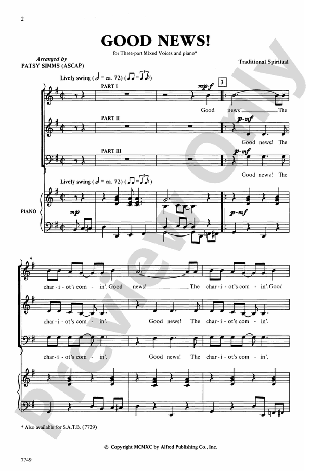 Good News! – 3-Part Mixed Choral Octavo (Digital Download)
