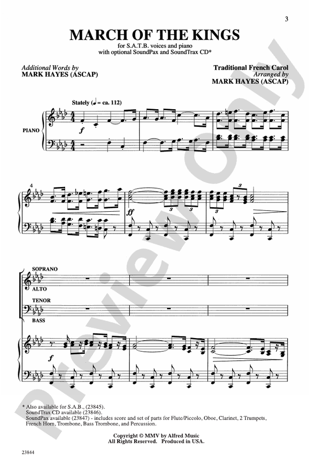 March of the Kings – SATB Choral Octavo (Digital Download)
