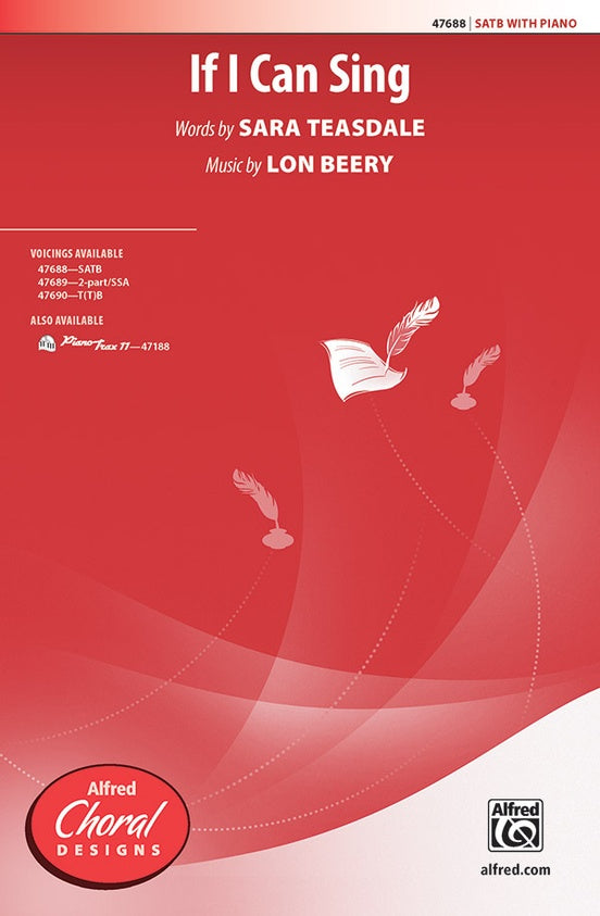 If I Can Sing – SATB Choral Octavo (Digital Download)