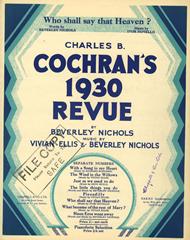 Who Shall Say That Heaven? (from 'Cochran's 1930 Revue') - Vocal/Piano (Digital Download)