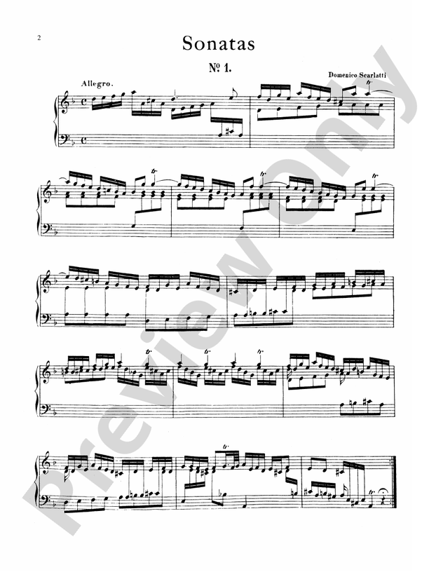 Scarlatti - Twenty Sonatas - Piano Solo (Digital Download)