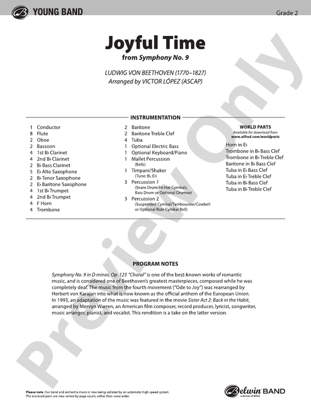 Joyful Time - Concert Band Conductor Score & Parts (Digital Download)